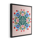 Scandinavian Folk Art Mandala  Framed Canvas Print Gallery Image 2