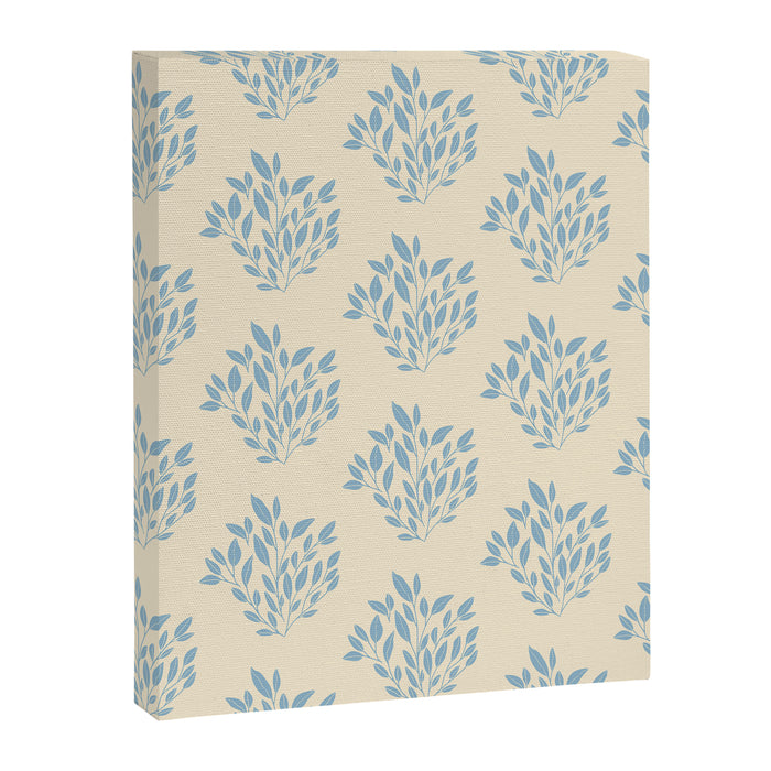 Simple Block Print Pastel Blue and Off-White Pattern  Canvas Print Gallery Image 1