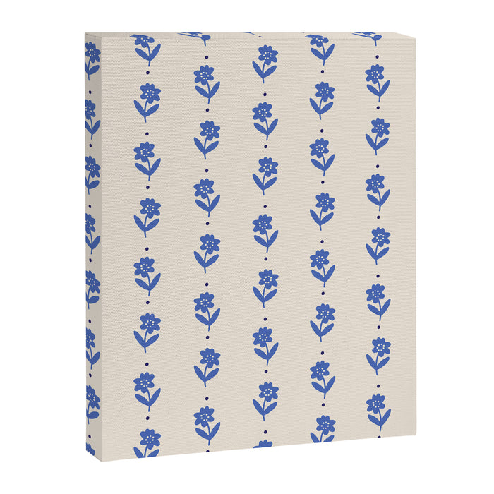 Simple Blue - Floral pattern Canvas Print Gallery Image 1