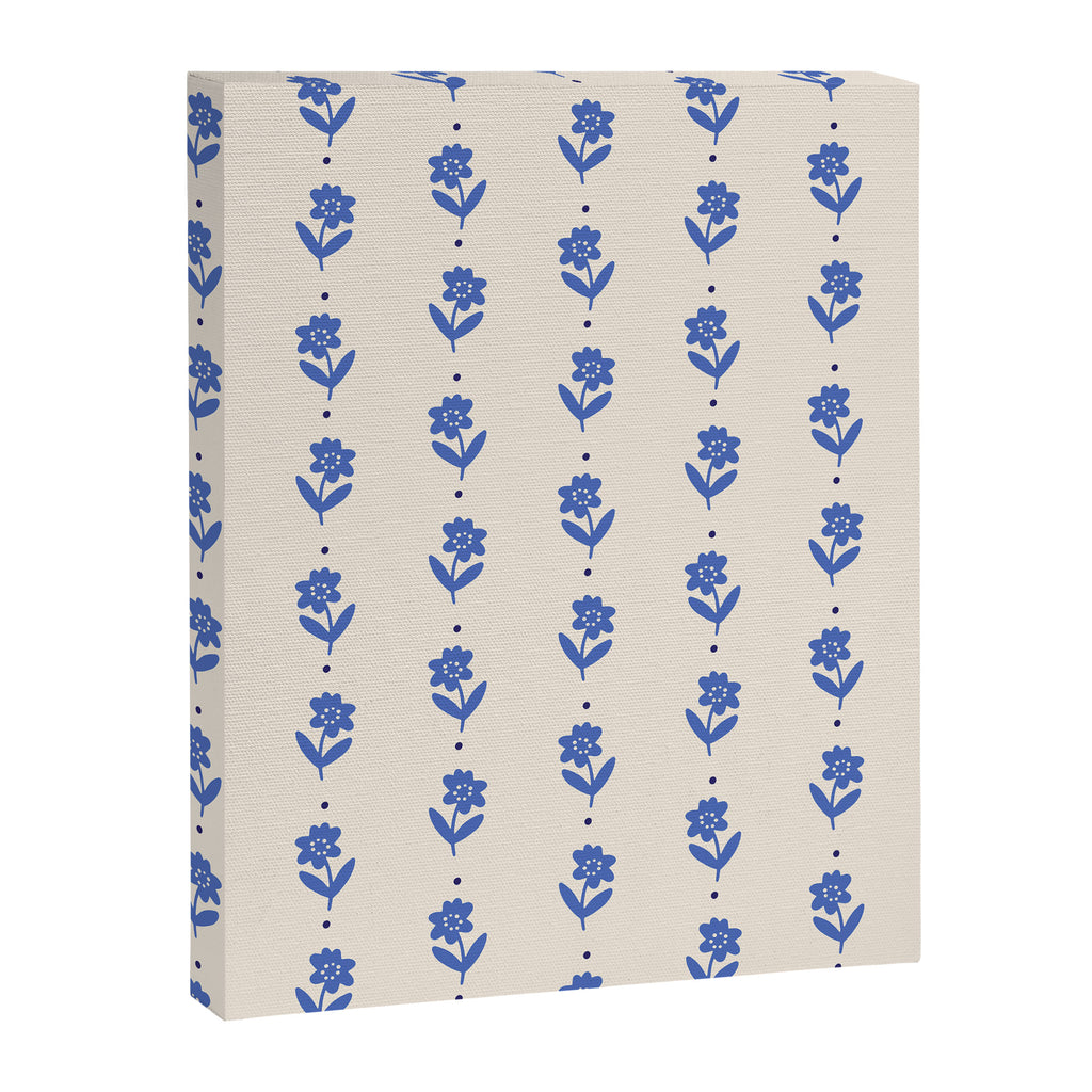 Simple Blue - Floral pattern Canvas Print Gallery Image 8