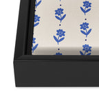 Simple Blue - Floral pattern Framed Canvas Print Gallery Image 3