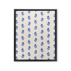 Simple Blue - Floral pattern Framed Canvas Print Gallery Image 8