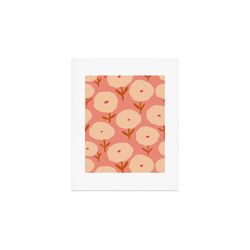 Simple Bold Floral - Fall Colors Art Print Gallery Image 1