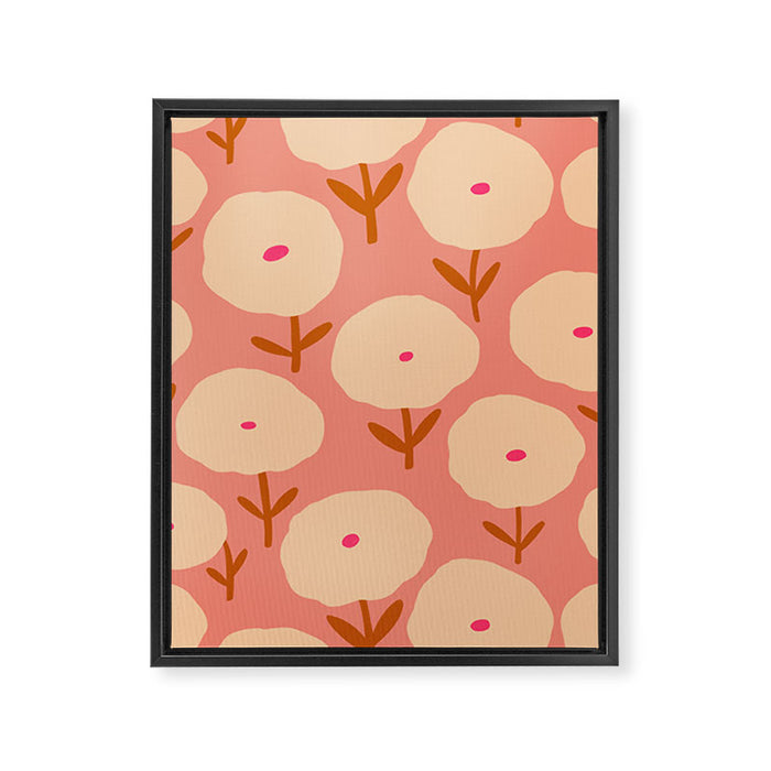 Simple Bold Floral - Fall Colors Framed Canvas Print Gallery Image 1