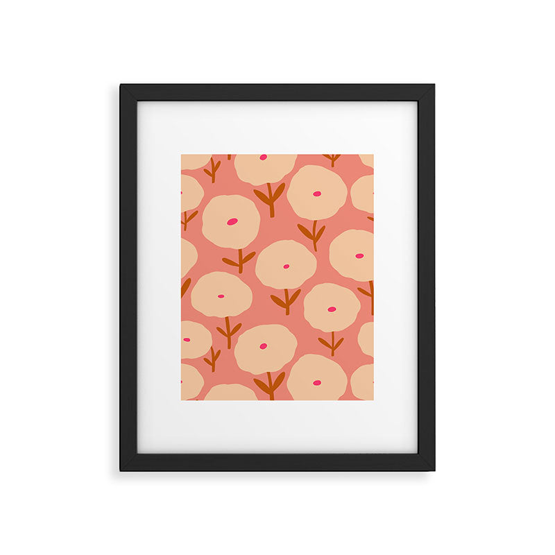 Simple Bold Floral - Fall Colors Framed Art Print Gallery Image 6