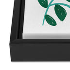 Simple Floral - Green, Very Peri and Yellow Framed Canvas Print Gallery Image 3