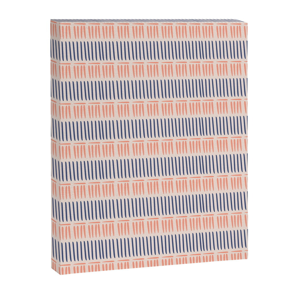 Simple Lines - Blue and pink Canvas Print Gallery Image 6