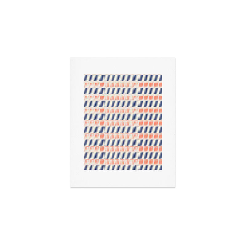 Simple Lines - Blue and pink Art Print Gallery Image 1