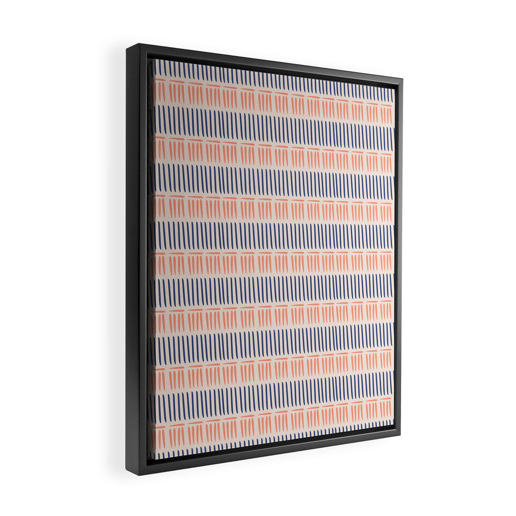 Simple Lines - Blue and pink Framed Canvas Print Gallery Image 2