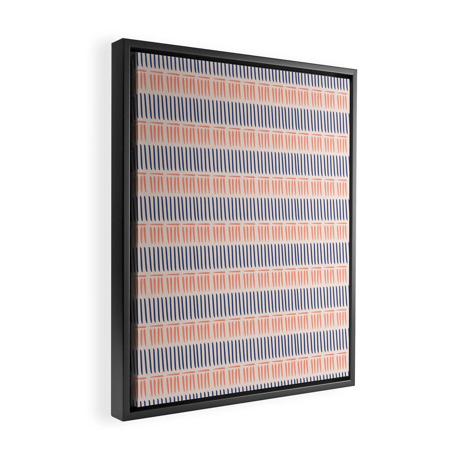 Simple Lines - Blue and pink Framed Canvas Print Gallery Image 2
