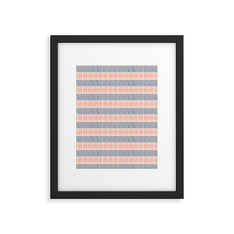 Simple Lines - Blue and pink Framed Art Print Gallery Image 5