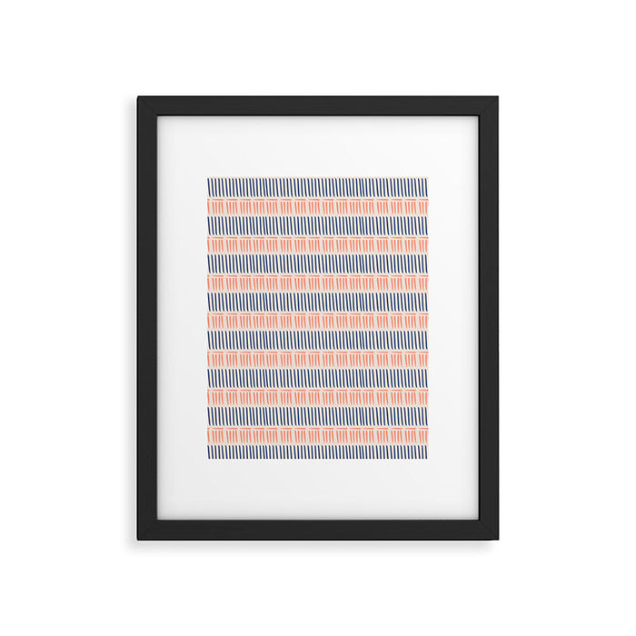 Simple Lines - Blue and pink Framed Art Print Gallery Image 1