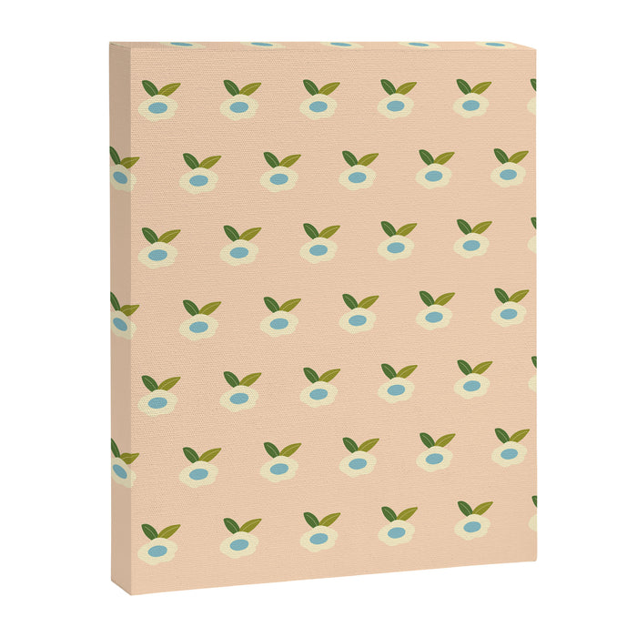 Simple Peach Floral - small flowers Canvas Print Gallery Image 1