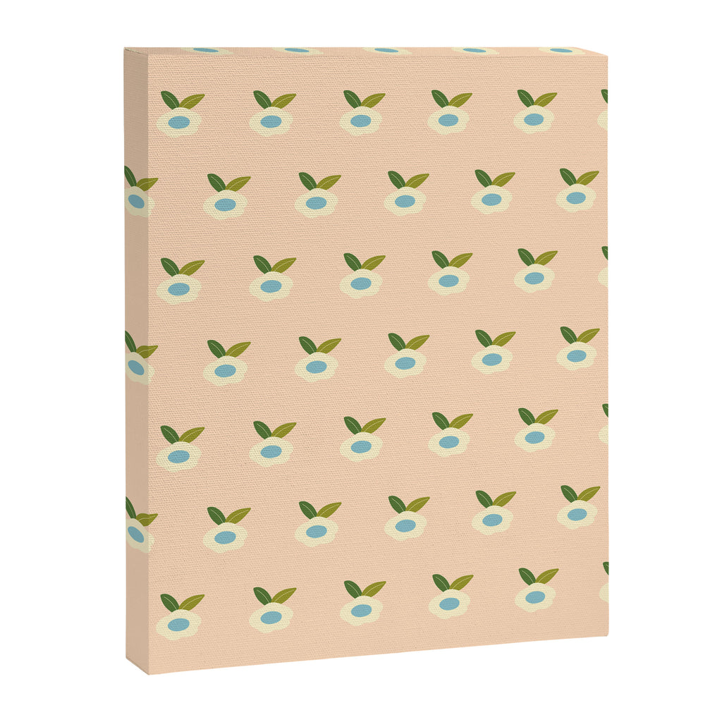 Simple Peach Floral - small flowers Canvas Print Gallery Image 8