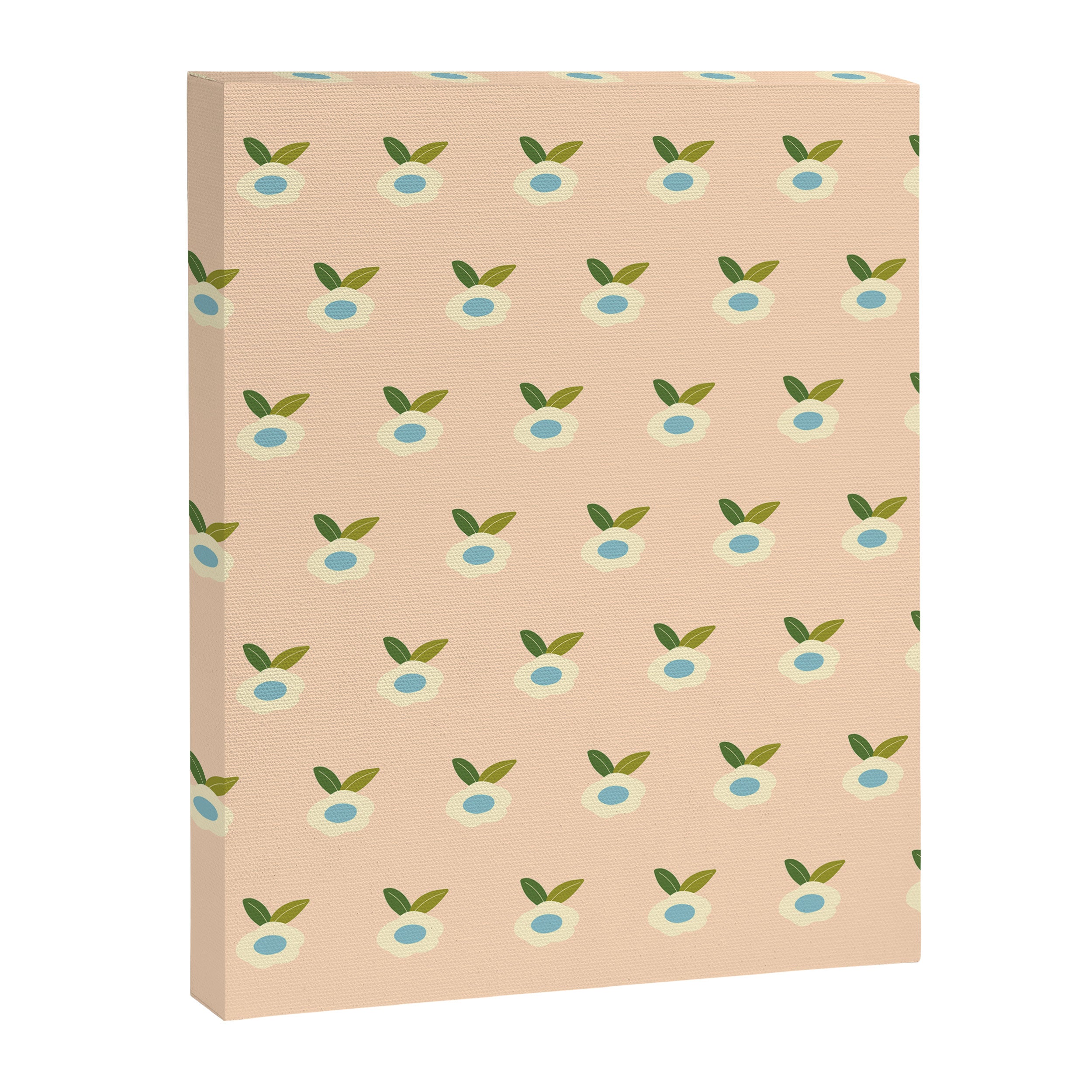 Simple Peach Floral - small flowers Canvas Print Gallery Image 8