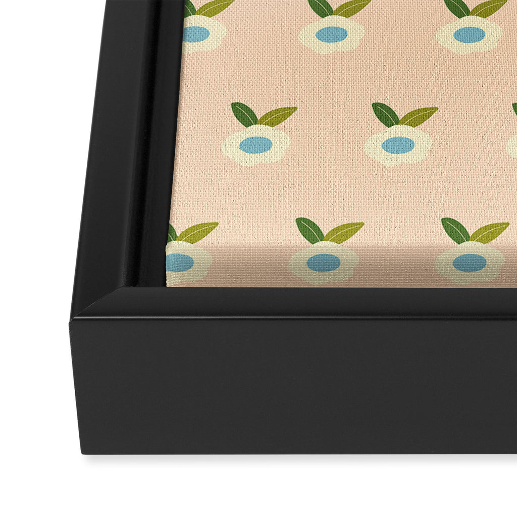 Simple Peach Floral - small flowers Framed Canvas Print Gallery Image 3