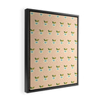 Simple Peach Floral - small flowers Framed Canvas Print Gallery Image 2