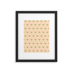 Simple Peach Floral - small flowers Framed Art Print Gallery Image 6