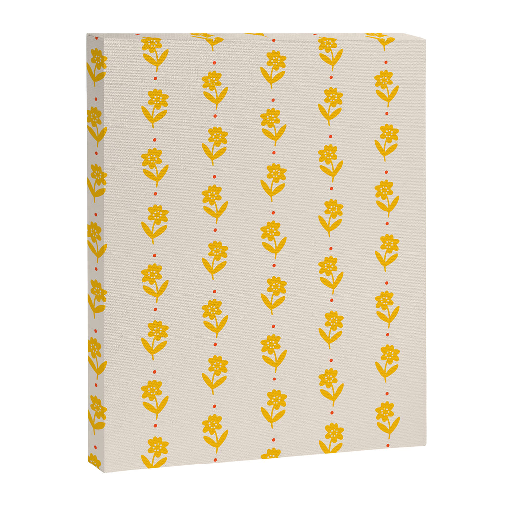 Simple Yellow - Floral pattern Canvas Print Gallery Image 8