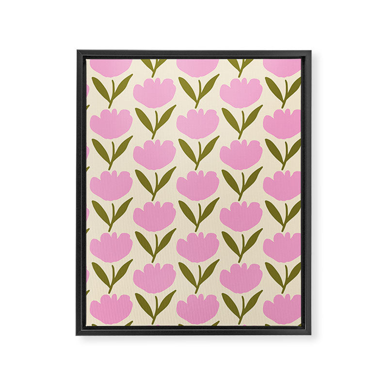 Single Bold Flower - Pink  Framed Canvas Print Gallery Image 8