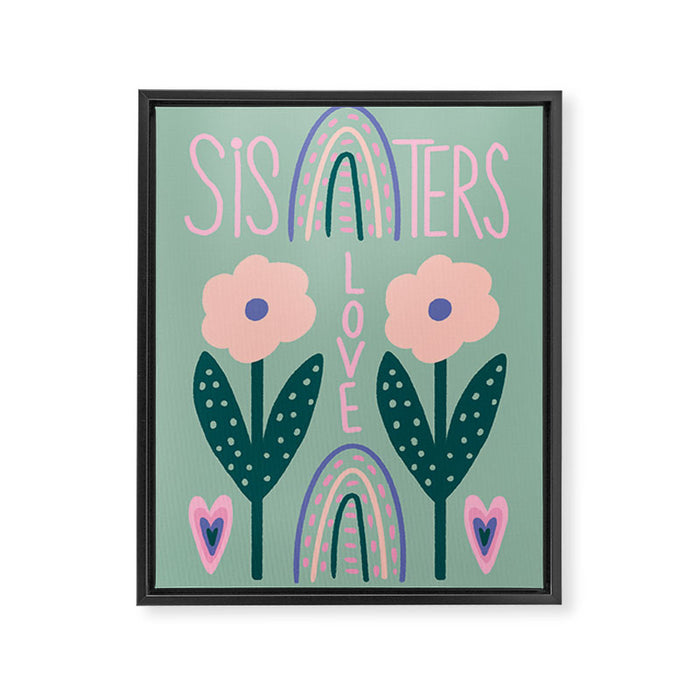 Sisters Love  Framed Canvas Print Gallery Image 1