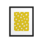 Small Daisies - Yellow, White and Turquoise Framed Art Print Gallery Image 6
