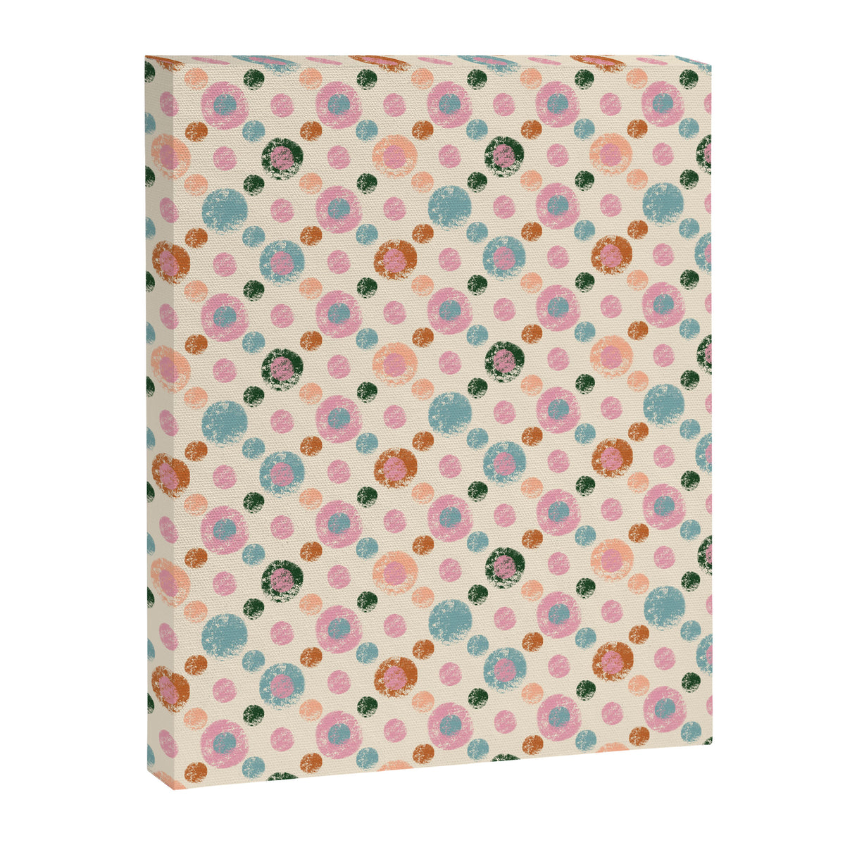 Small Pastel Color Polka Dot Pattern Canvas Print Gallery Image 8