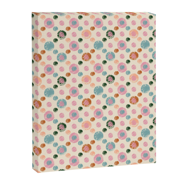 Small Pastel Color Polka Dot Pattern Canvas Print Gallery Image 1