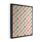 Small Pastel Color Polka Dot Pattern Framed Canvas Print Gallery Image 2