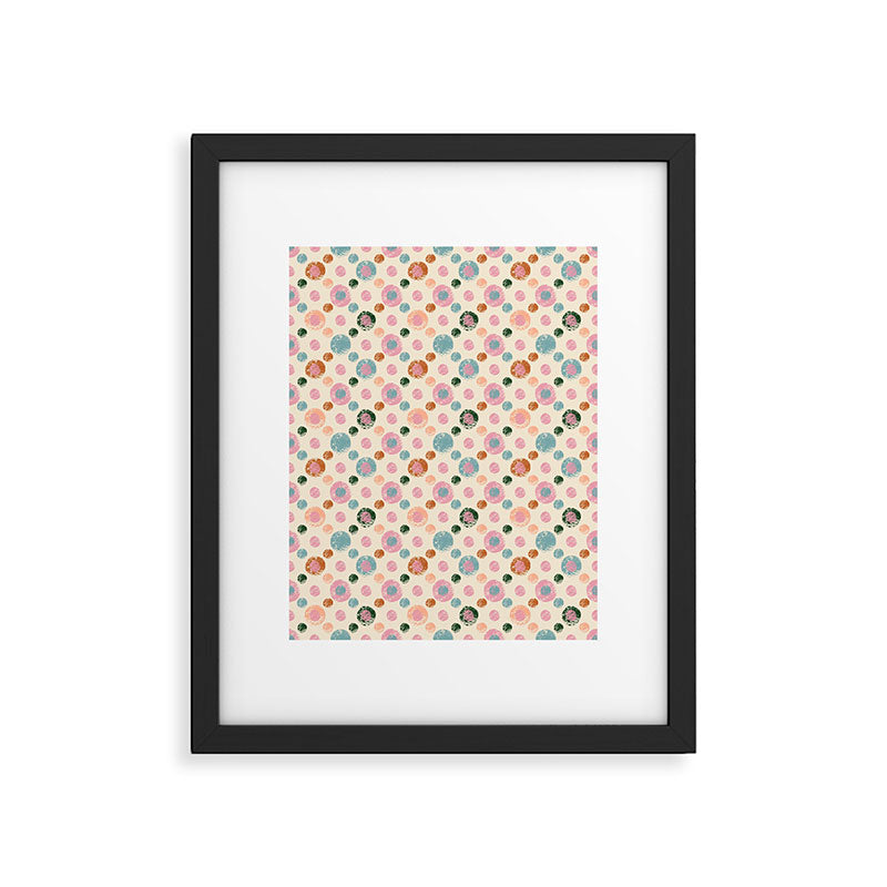 Small Pastel Color Polka Dot Pattern Framed Art Print Gallery Image 6
