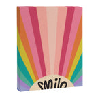 Smile - 70s Retro Sun Rainbow  Canvas Print Gallery Image 8