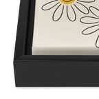 Smiley face 70s Daisy  Framed Canvas Print Gallery Image 3