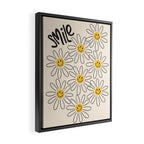 Smiley face 70s Daisy  Framed Canvas Print Gallery Image 2