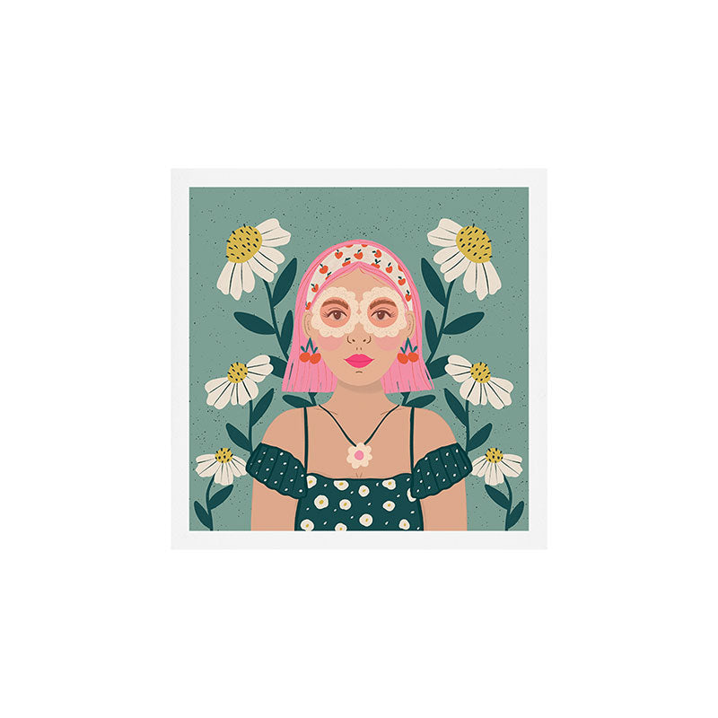 Spring Floral Girl  Art Print Gallery Image 1