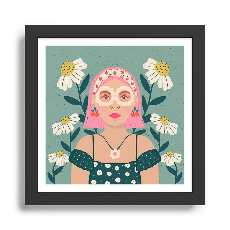 Spring Floral Girl  Framed Art Print Gallery Image 1