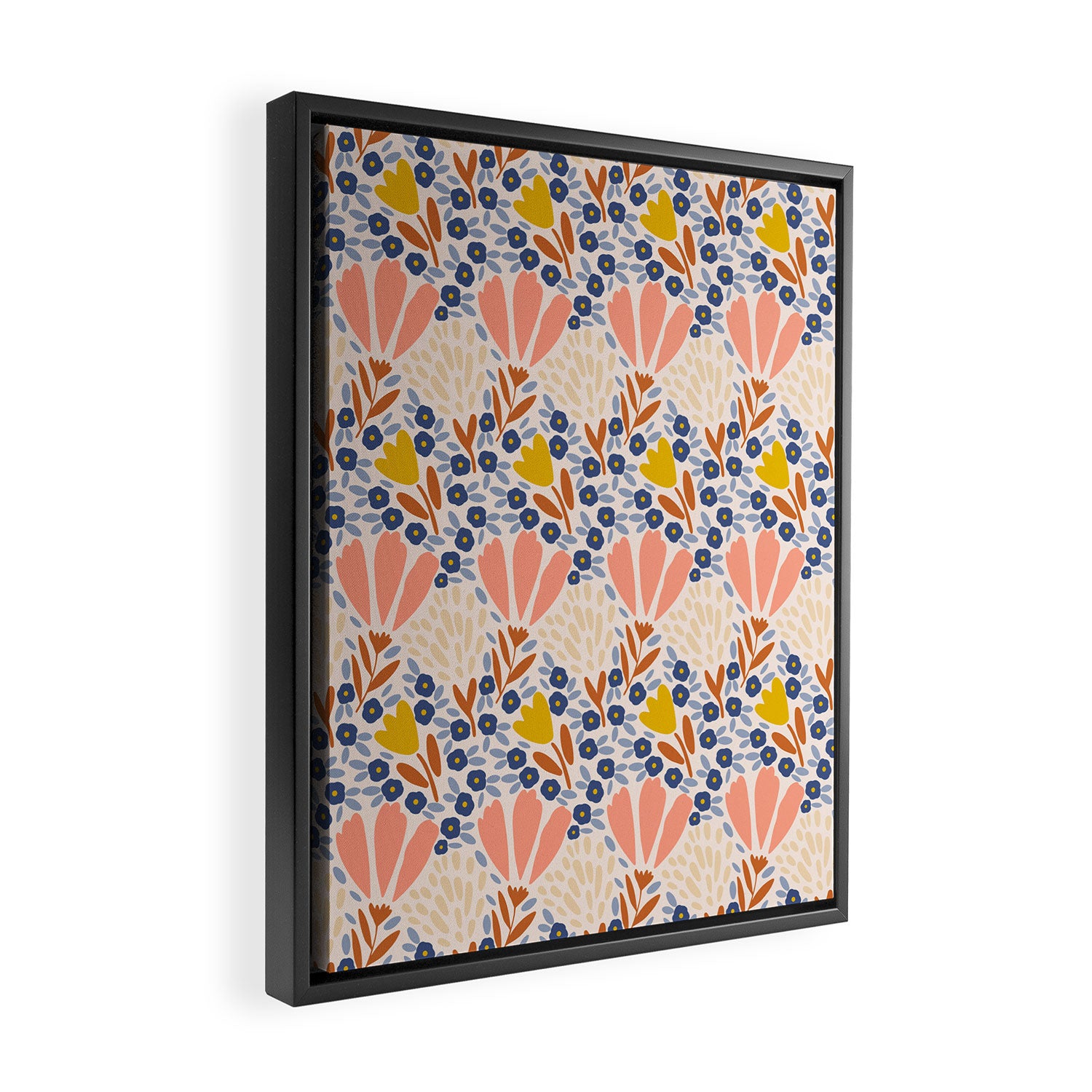 Spring Flower Field  Framed Canvas Print Gallery Image 2
