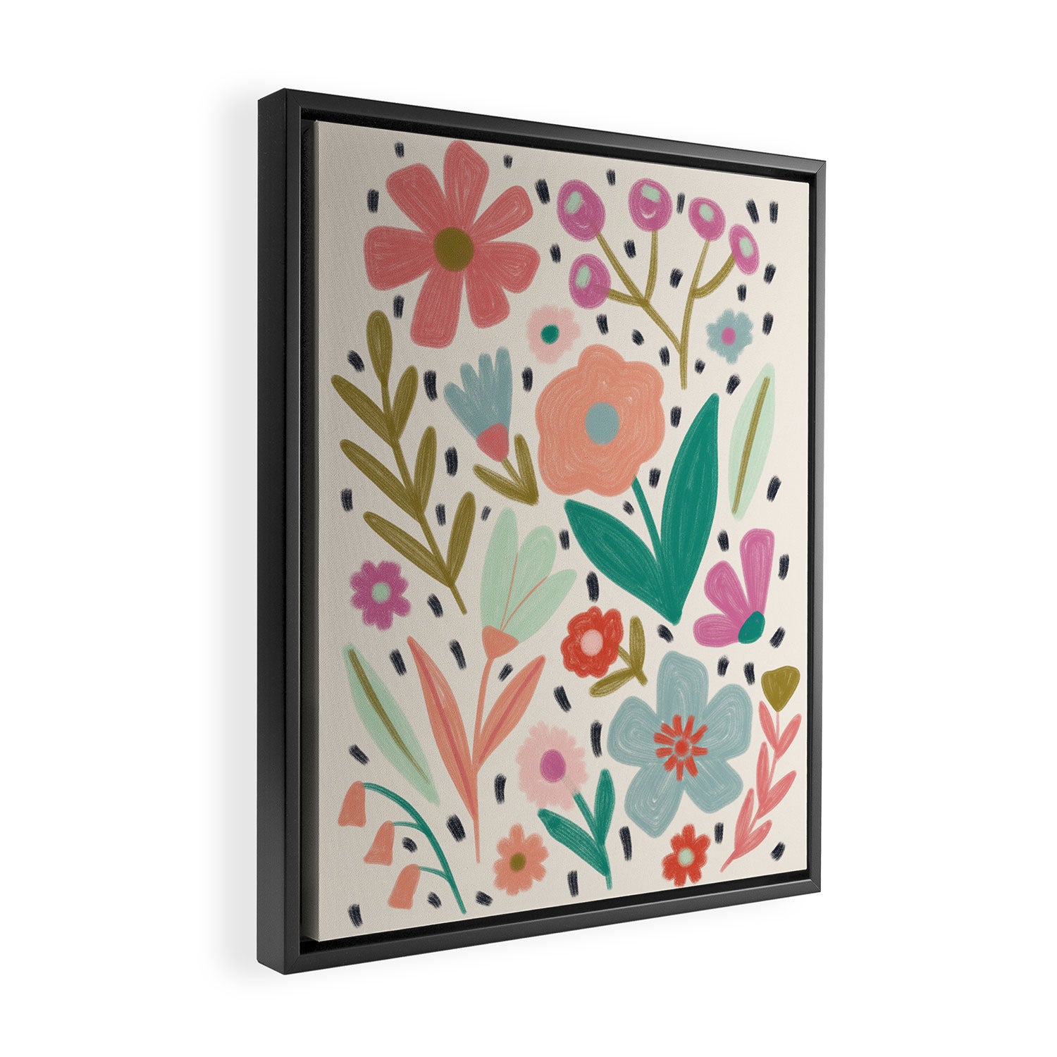 Spring Flower - Modern Floral Framed Canvas Print Gallery Image 2
