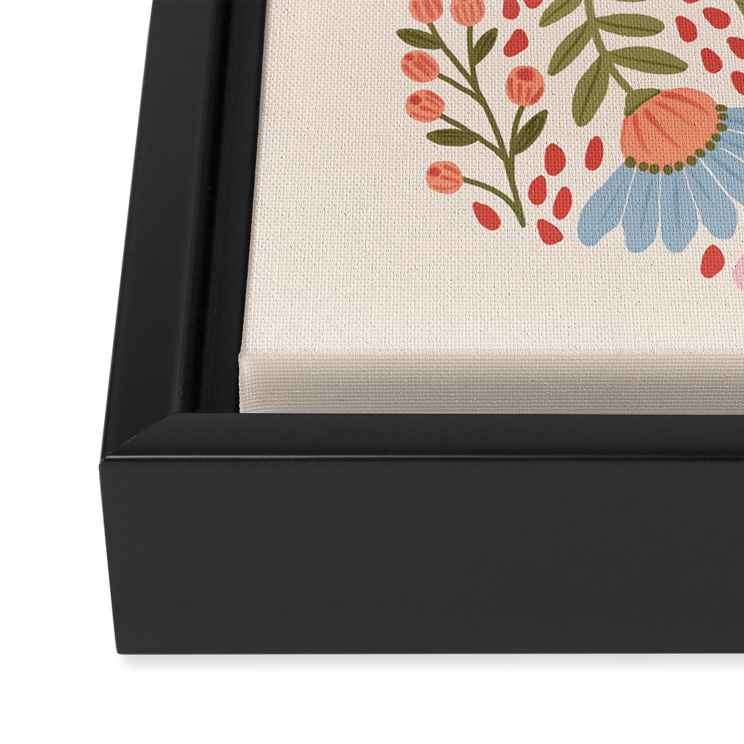 Spring Folksy Flower  Framed Canvas Print Gallery Image 3