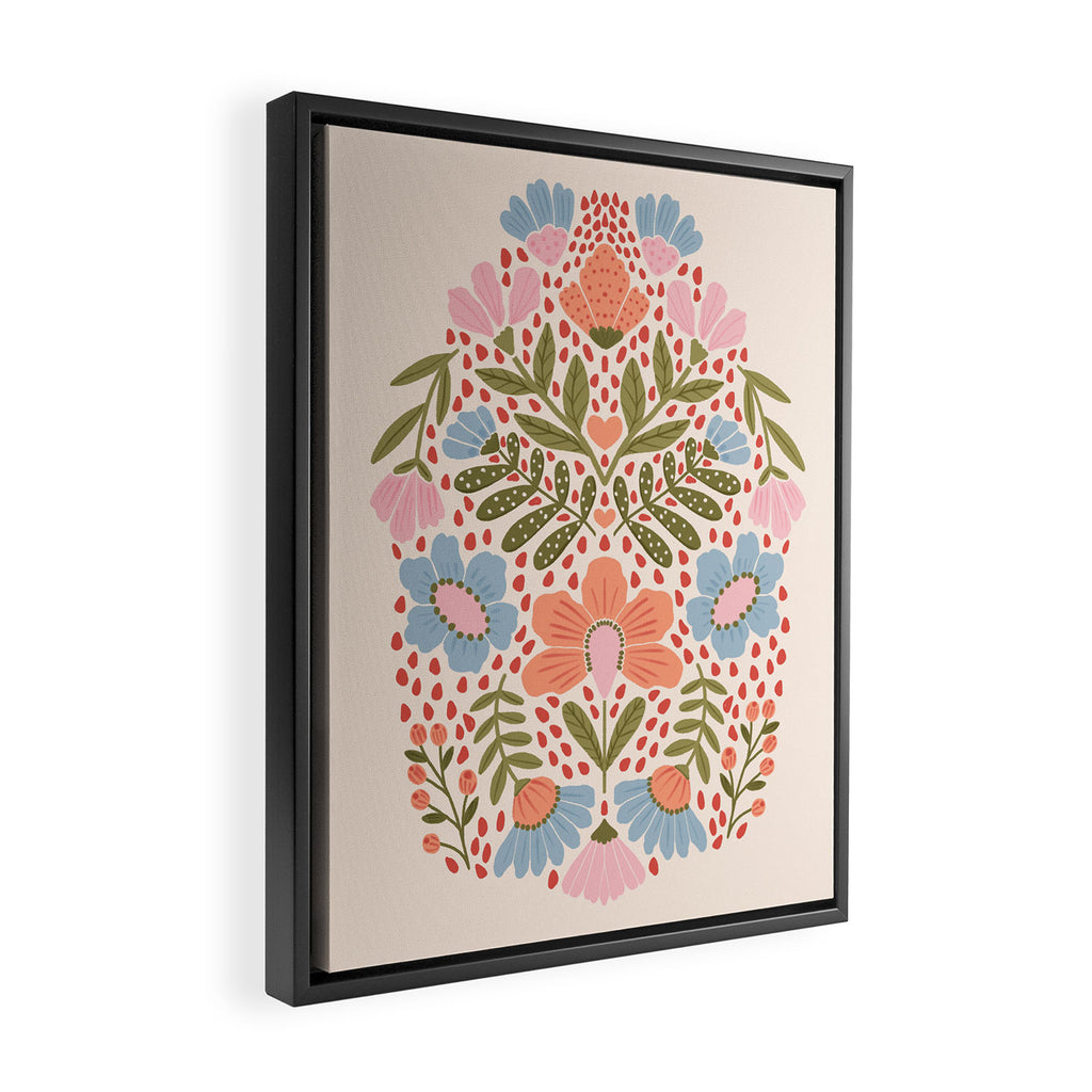 Spring Folksy Flower  Framed Canvas Print Gallery Image 2