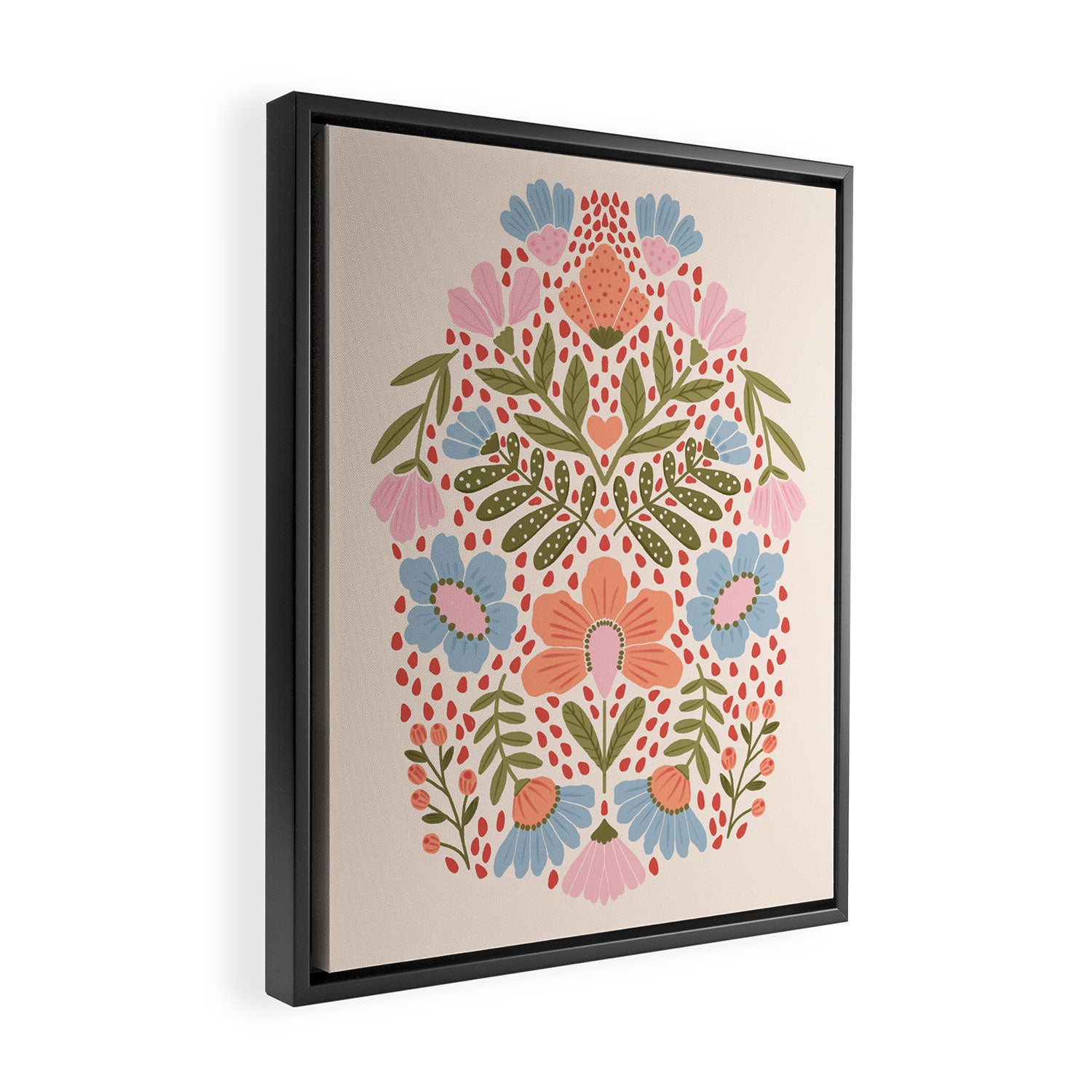 Spring Folksy Flower  Framed Canvas Print Gallery Image 2