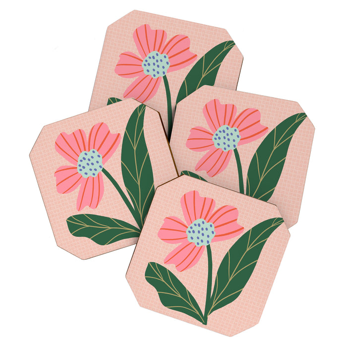 Spring Pink Flower Coaster Gallery Image 1