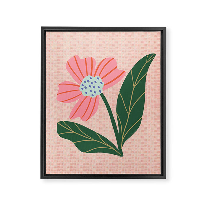 Spring Pink Flower Framed Canvas Print Gallery Image 1