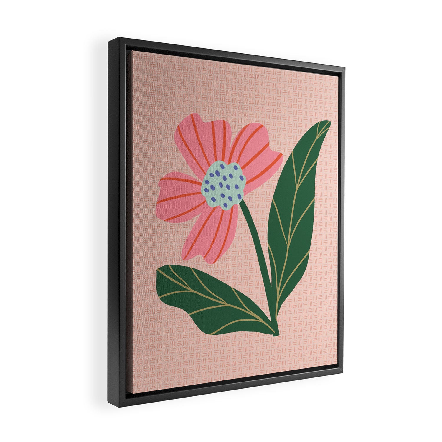 Spring Pink Flower Framed Canvas Print Gallery Image 2