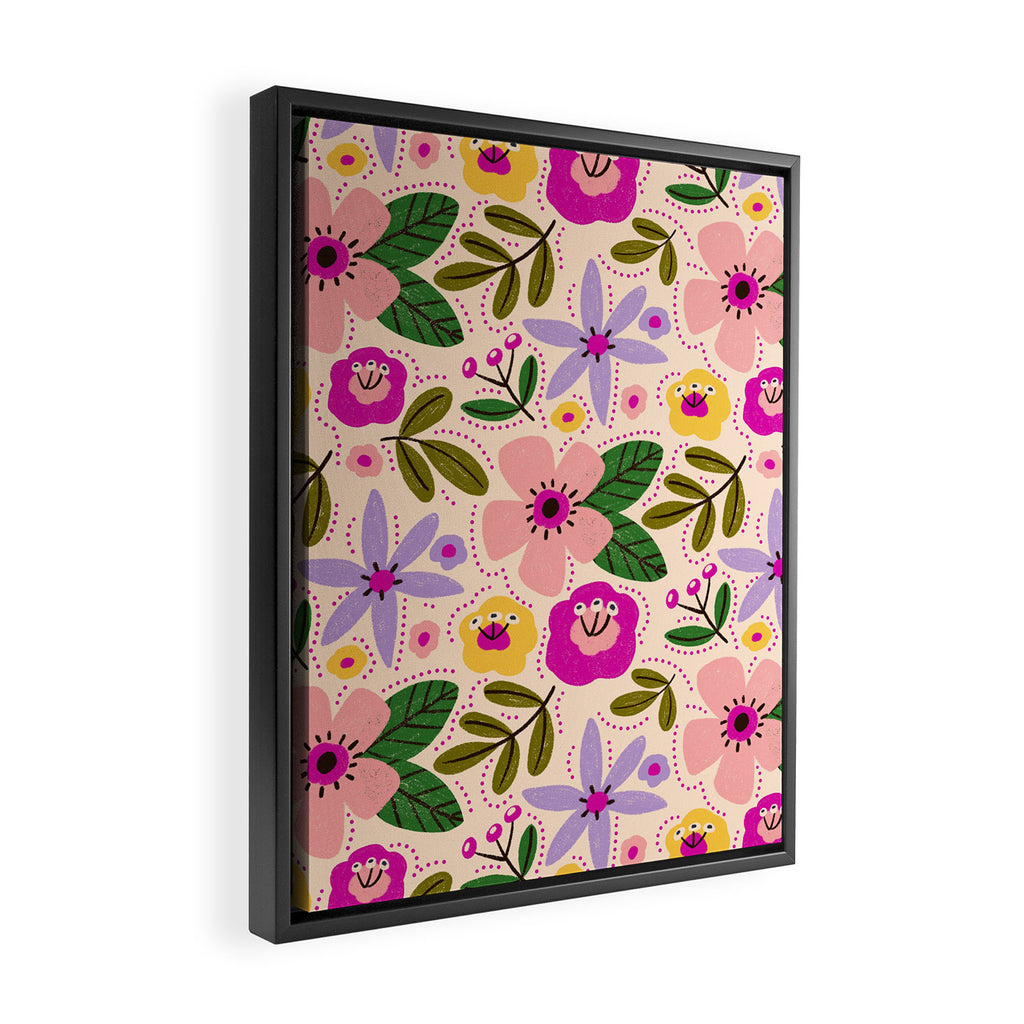 Spring / Summer Modern Floral  Framed Canvas Print Gallery Image 2