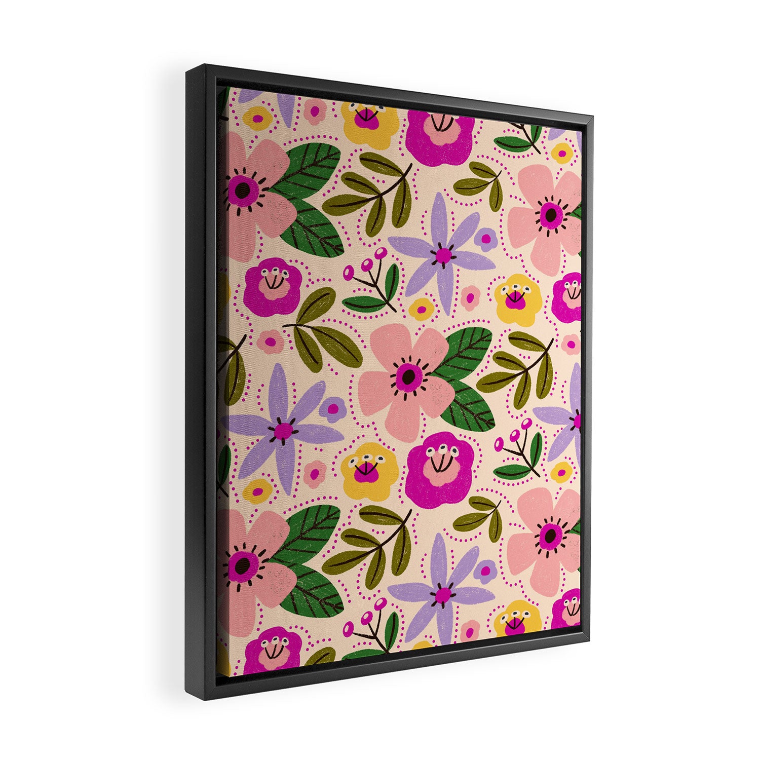 Spring / Summer Modern Floral  Framed Canvas Print Gallery Image 2