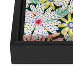 Summer Bloom - Dark Green Background  Framed Canvas Print Gallery Image 3