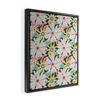 Summer Bloom - Dark Green Background  Framed Canvas Print Gallery Image 2