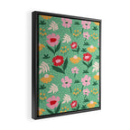 Summer Bloom - Flower e Leaves Framed Canvas Print Gallery Image 2