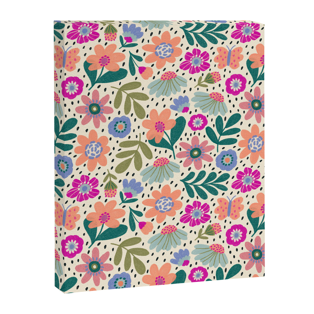 Summer Floral Pattern Canvas Print Gallery Image 8