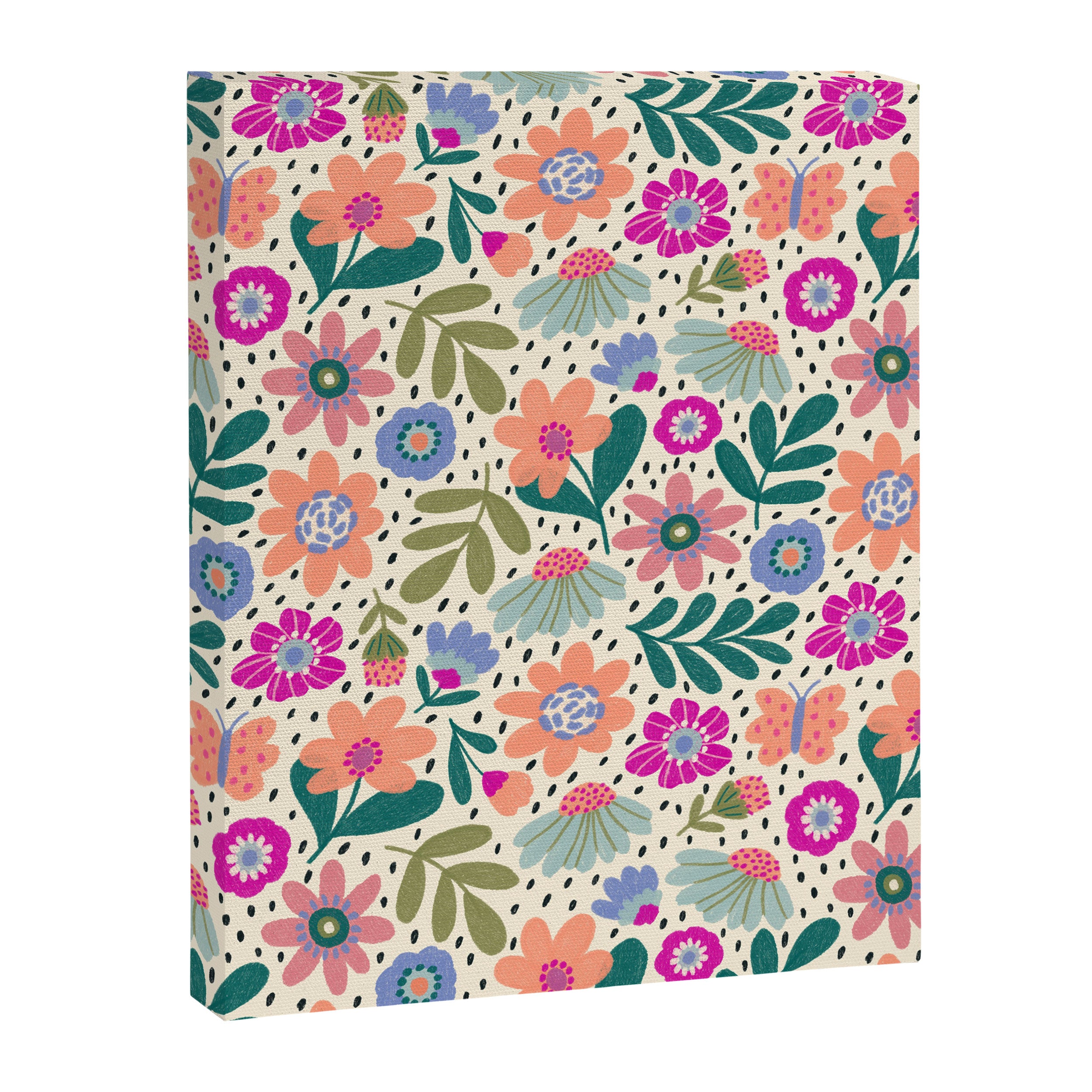 Summer Floral Pattern Canvas Print Gallery Image 8
